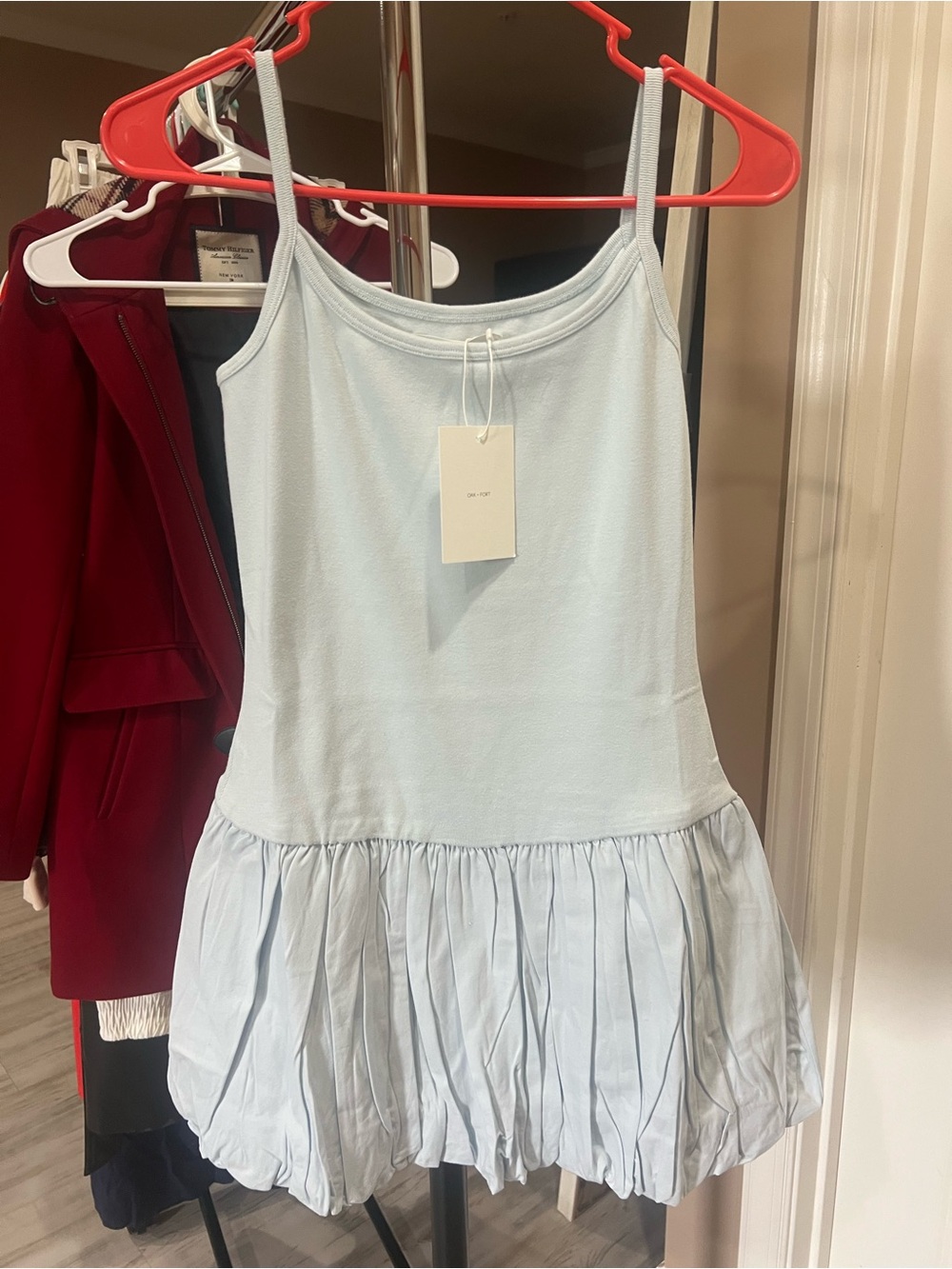 NWT OAK + FORT Light Blue Crewneck and Top